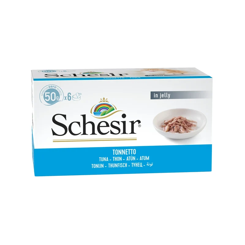 Schesir Tonnetto in Gelatina - 6x50g Cibo Umido per Gatti