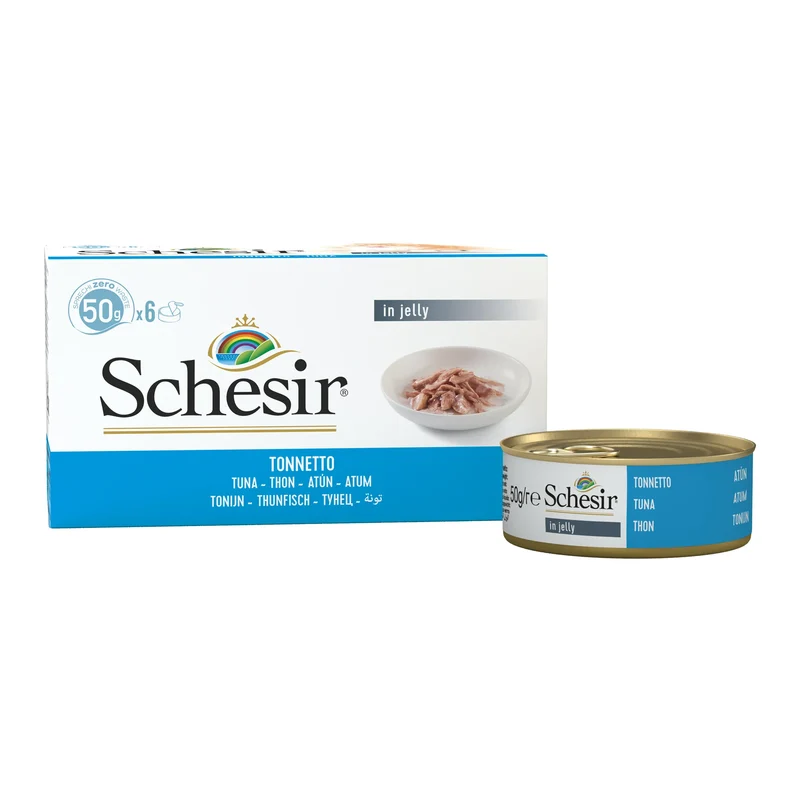 Schesir Tonnetto in Gelatina - 6x50g Cibo Umido per Gatti