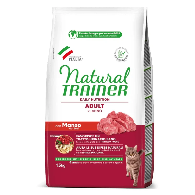 Natural Trainer Daily Nutrition Adult Manzo 1,5 kg Gatto