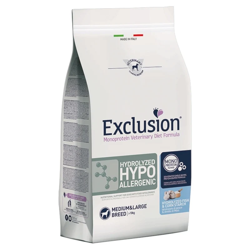 EXCLUSION Cane Hydrolized Hypoallergenic Pesce Medium&Large 2Kg