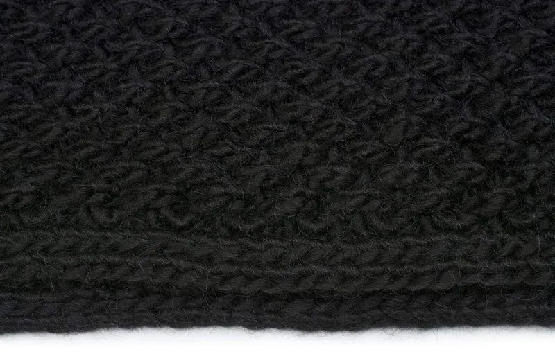 styleBREAKER Sciarpa in maglia lavorata a maglia grossa, sciarpa in maglia pesante a tinta unita, sciarpa in maglia invernale, unisex 01018157, colore:Nero