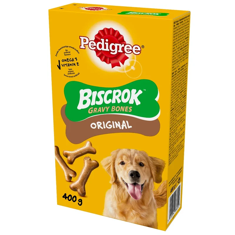 Pedigree Biscrok Gravy Bones Original - 400g Biscotti Croccanti per Cani
