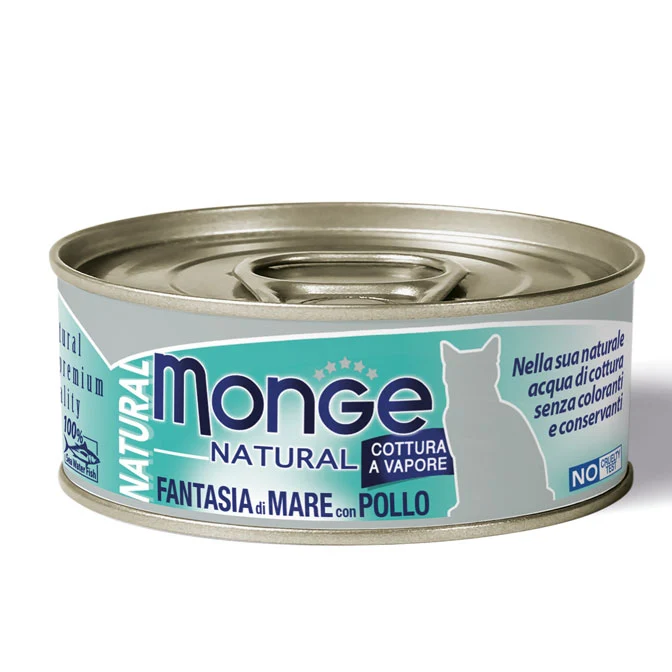 Monge Natural Fantasia di Mare con Pollo 80g - Umido Gatto