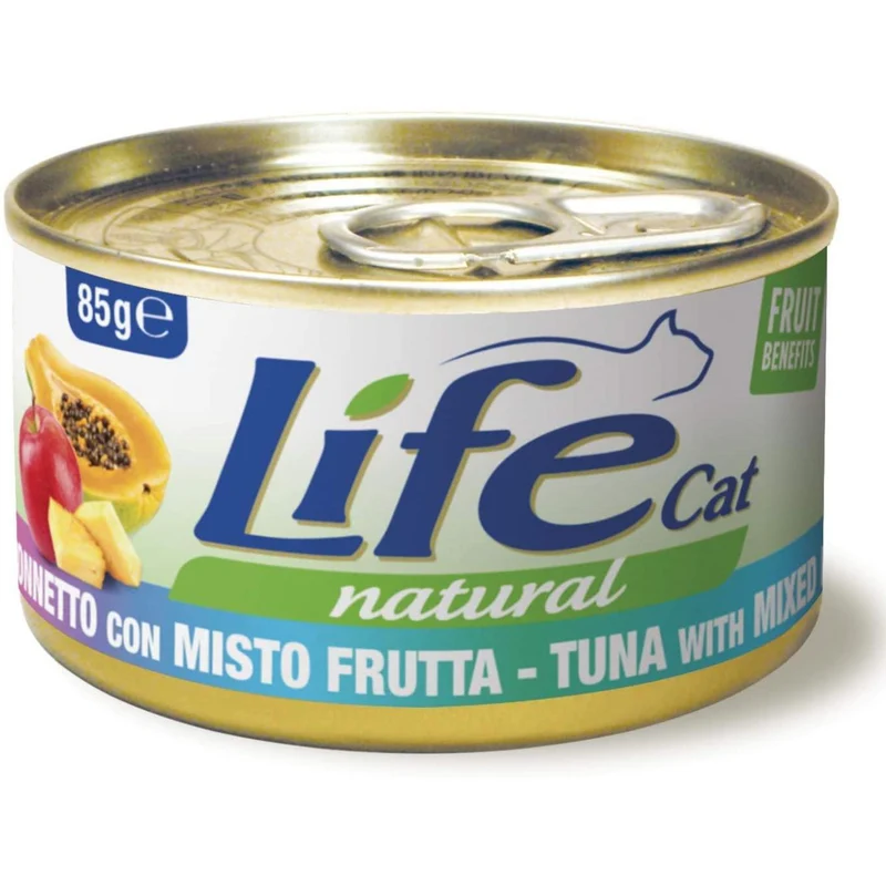 Life Cat Natural Tonnetto con Frutta 85g - Cibo Umido per Gatti