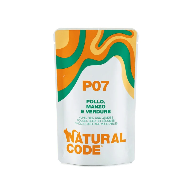Natural Code P07 Pollo Manzo e Verdure 70g