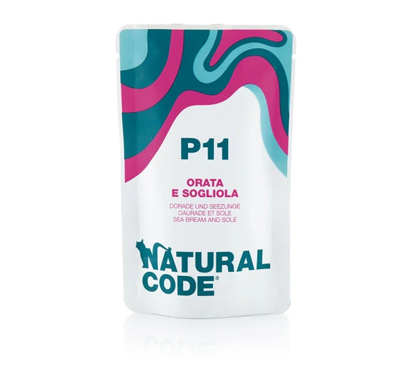 Natural Code P11 Orata e Sogliola 70g Umido per Gatti