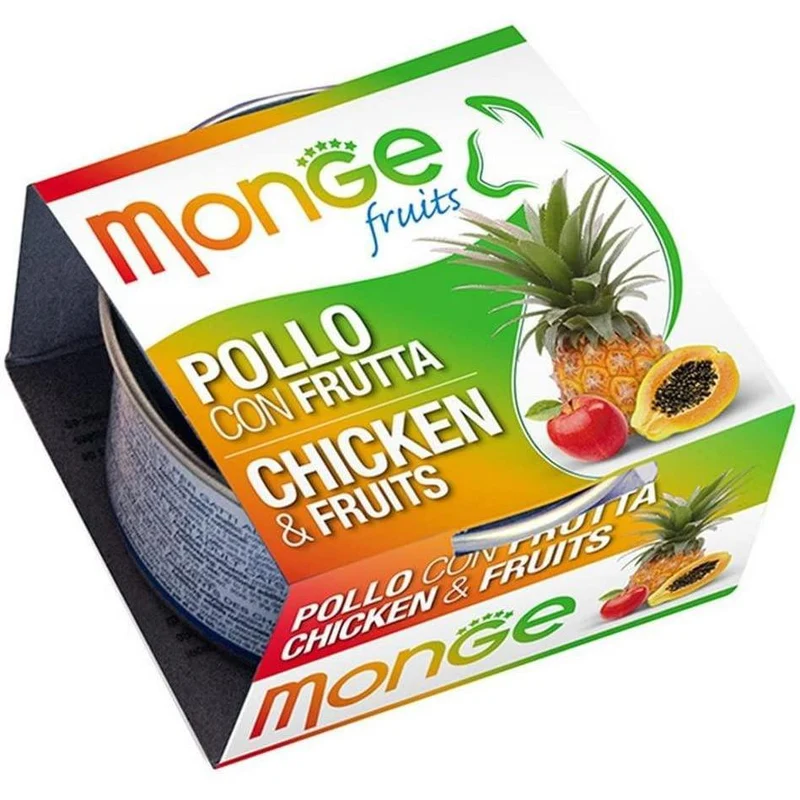 Monge Fruits Pollo con Frutta 80g - Cibo Umido per Gatti