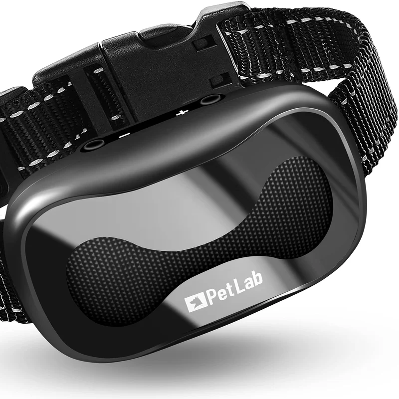 PetLab Collare Antiabbaio per Cani Collari Addestramento Collare Anti Abbaio Cani di Piccola Grande Talia Vibrazione Educativo Stop Abbaiare Dispositivo Antiabbaio Cane Anti Bark Collar
