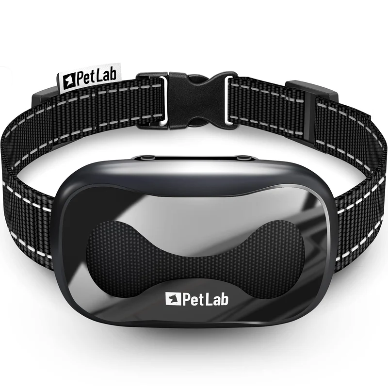 PetLab Collare Antiabbaio per Cani Collari Addestramento Collare Anti Abbaio Cani di Piccola Grande Talia Vibrazione Educativo Stop Abbaiare Dispositivo Antiabbaio Cane Anti Bark Collar