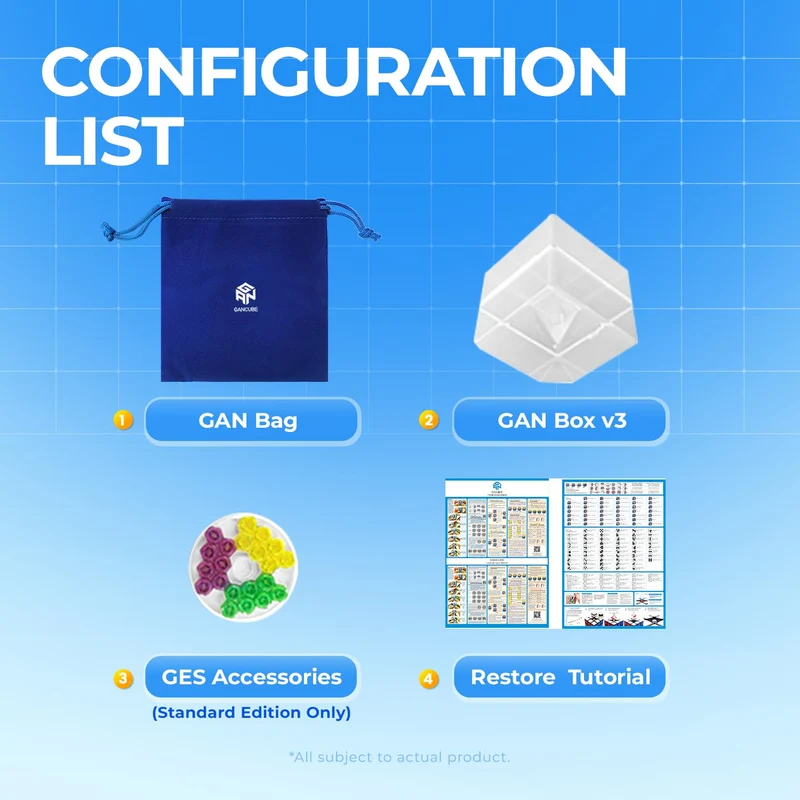 GAN 356M, Speedcube 3x3 Magnetico GAN Cubo 356M, Stickerless (senza adesivi), versione 2020 Lite