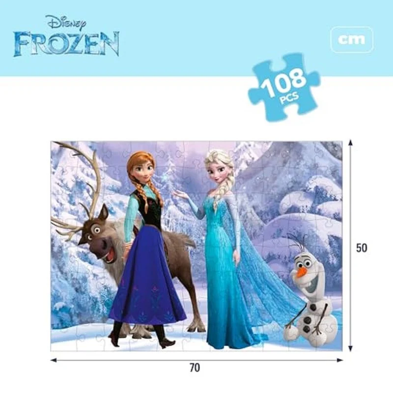 Liscianigiochi, Frozen Elsa And Anna Disney Puzzle, 108 Pezzi, Multicolore, 42121