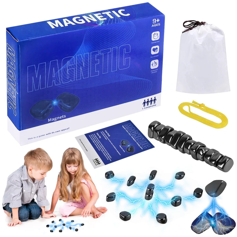 HOVIBU Gioco di Scacchi Magnetici, Magnetic Chess Game, Gioco da Tavolo di Magnetica Multigiocatore, Educativo Gioco da Tavolo a Scacchi, Scacchiera Magnetica Portatile per Feste in Famiglia Viaggio