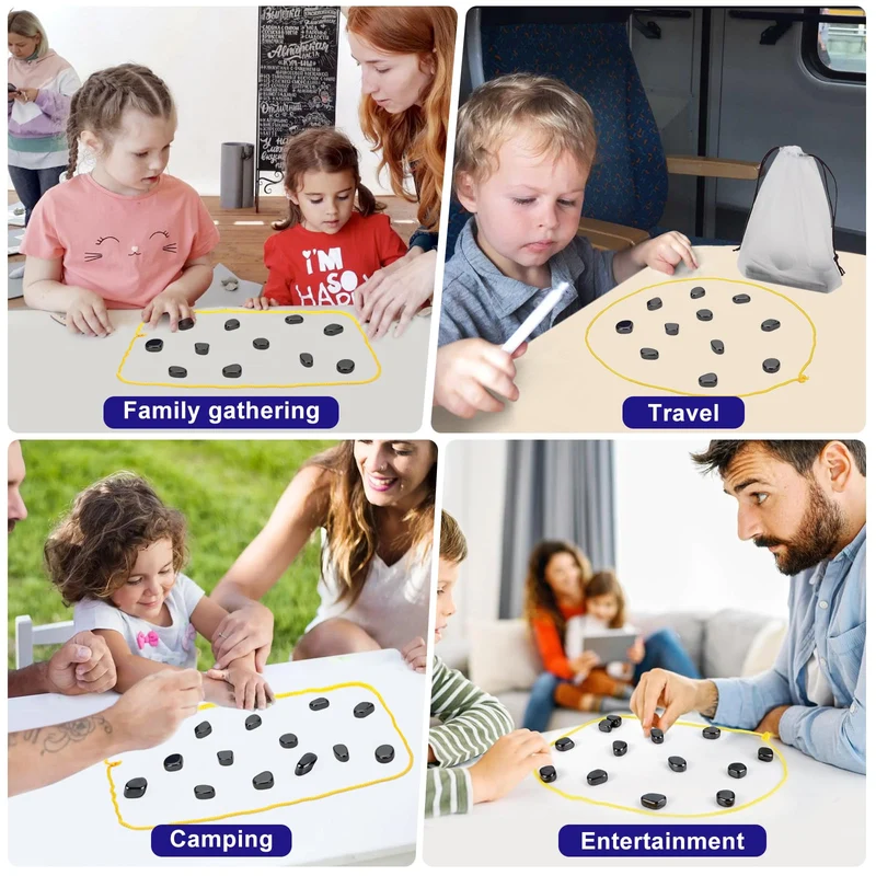 HOVIBU Gioco di Scacchi Magnetici, Magnetic Chess Game, Gioco da Tavolo di Magnetica Multigiocatore, Educativo Gioco da Tavolo a Scacchi, Scacchiera Magnetica Portatile per Feste in Famiglia Viaggio