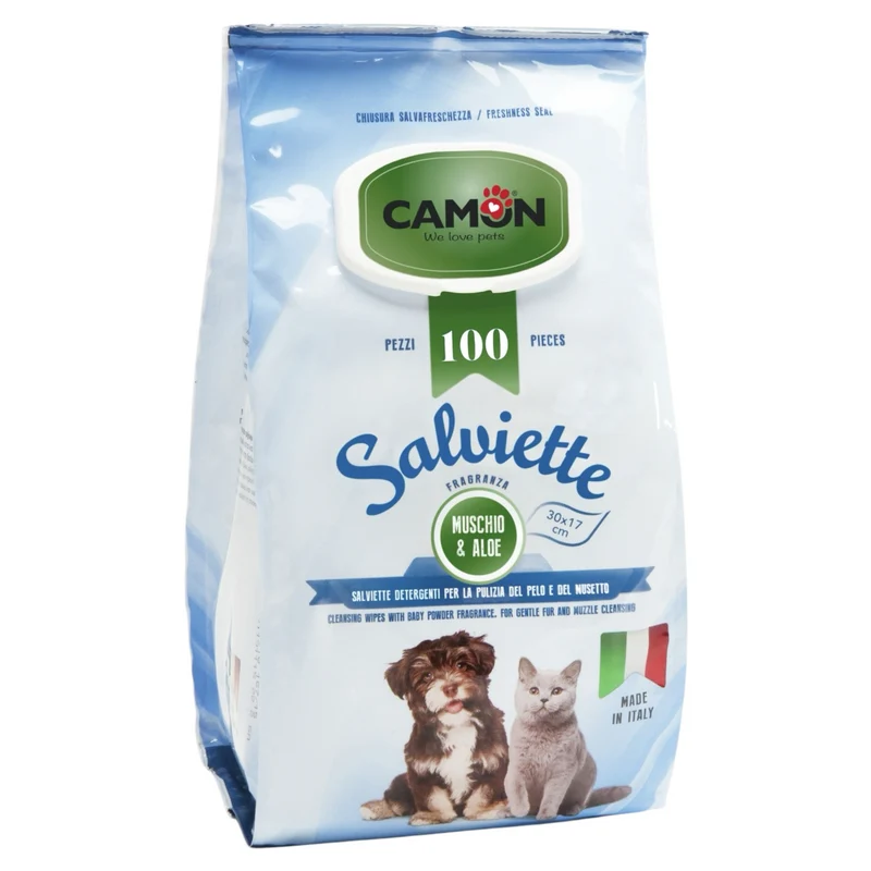 CAMON Salviette Muschio e Aloe Maxi Formato 100pz