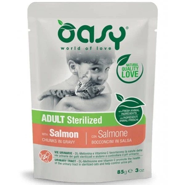 Oasy Bocconcini in Salsa con Salmone Sterilizzati 85g