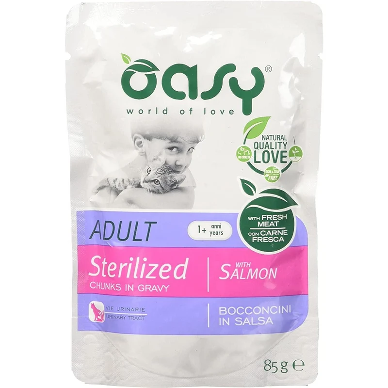 Oasy Bocconcini in Salsa con Salmone Sterilizzati 85g