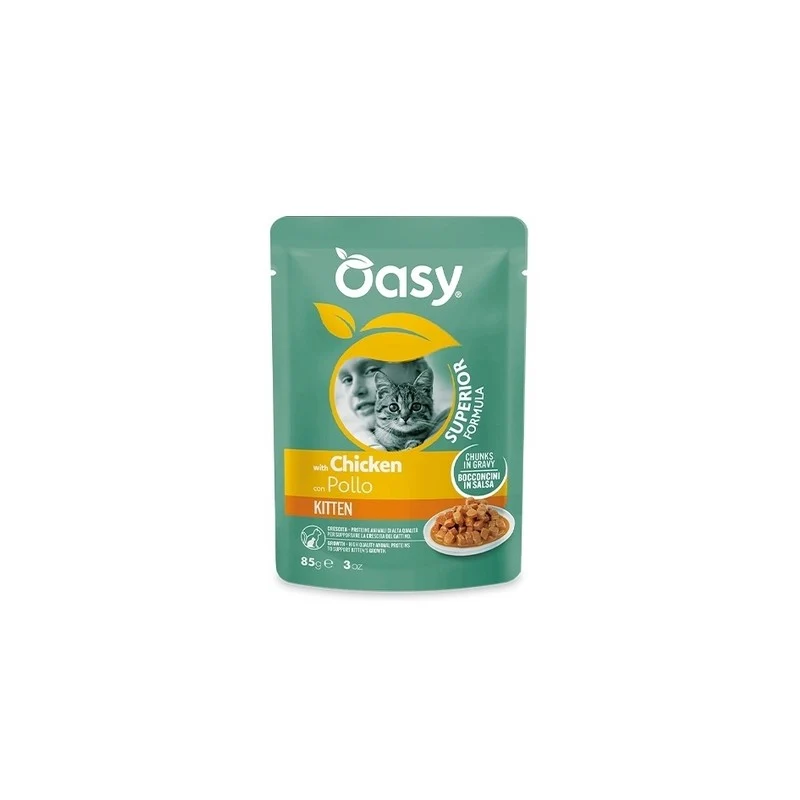 Oasy Bocconcini in Salsa per Gattini con Pollo 85g
