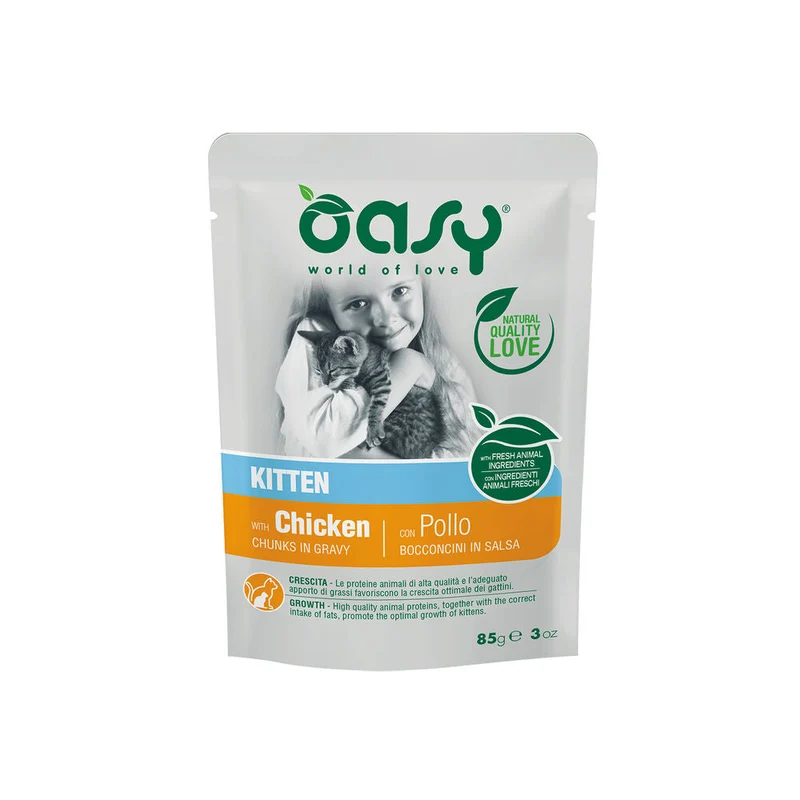 Oasy Bocconcini in Salsa per Gattini con Pollo 85g