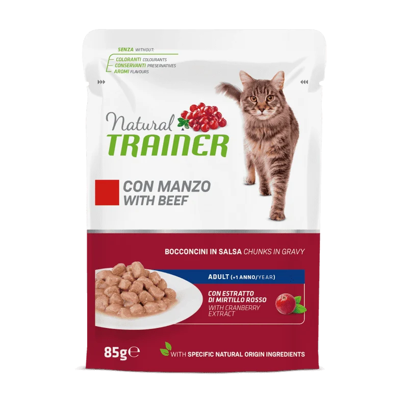 Natural Trainer Adult con Manzo 85g - Gatti Adulti