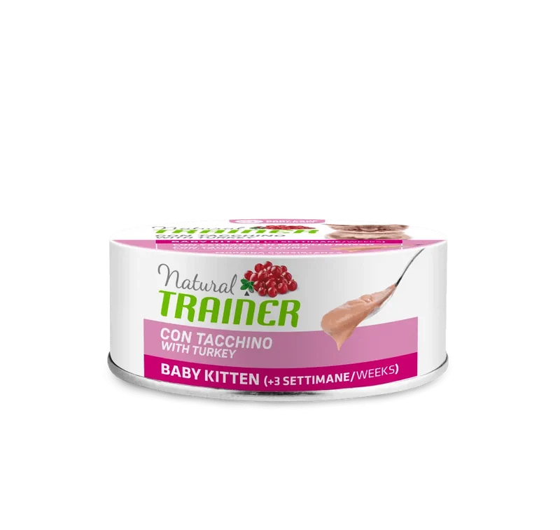 Natural Trainer Baby Kitten Tacchino Umido 80 g