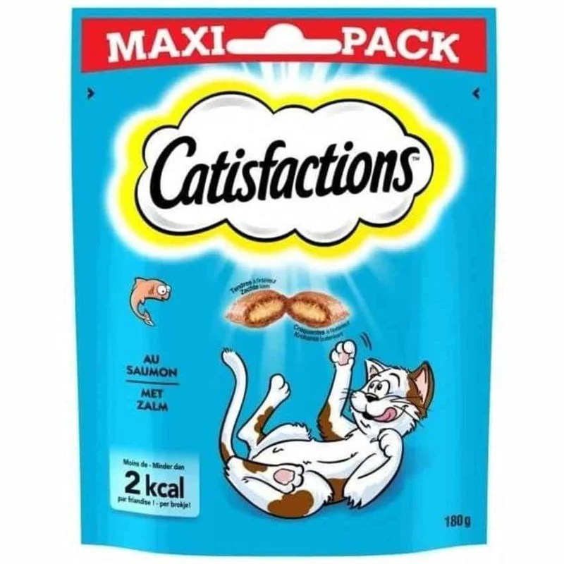 Catisfactions Maxi Pack con Salmone 180g - Snack per Gatti