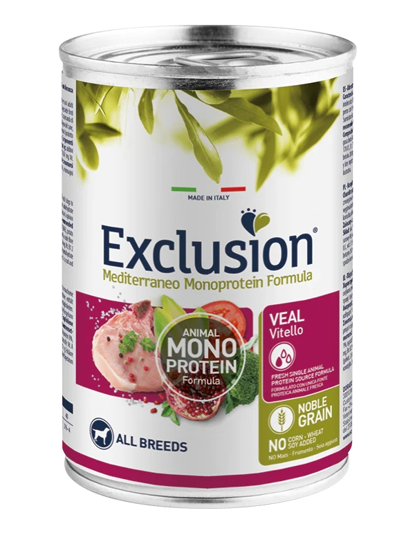 Exclusion Adult Vitello 400g - Cibo Umido per Cani Monoproteico
