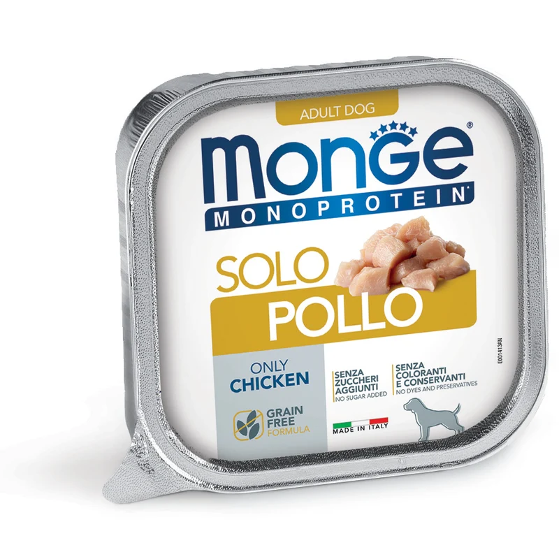 Monge Monoprotein Paté Solo Pollo 150g - Cane