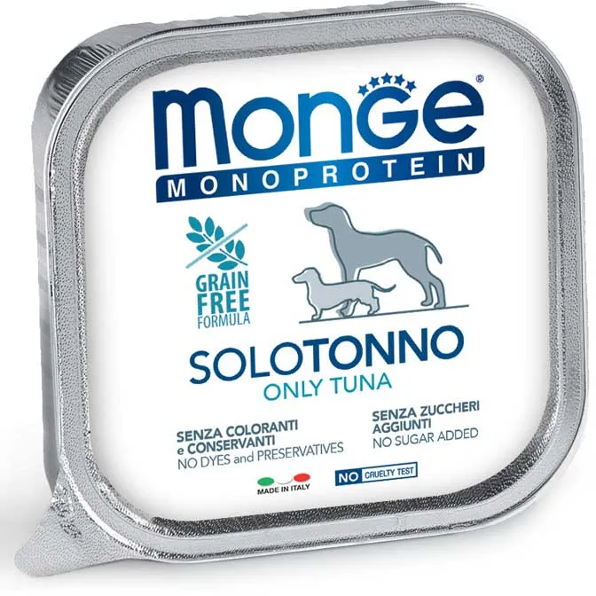 Monge Monoprotein Solo Tonno 150g - Cibo Umido per Cani