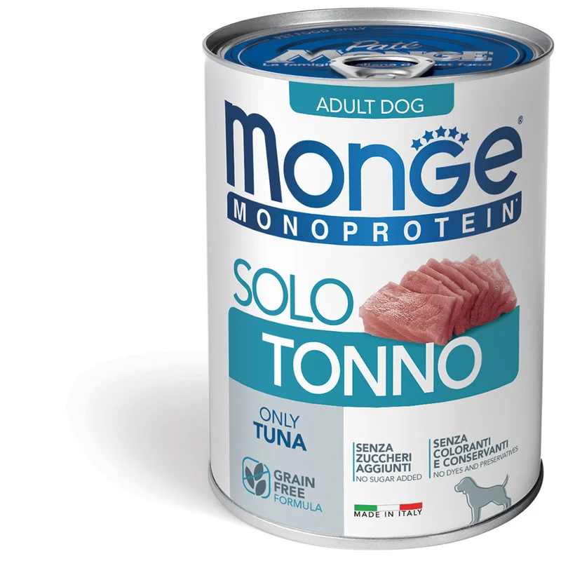 Monge Monoprotein Paté Solo Tonno 400g - Cane