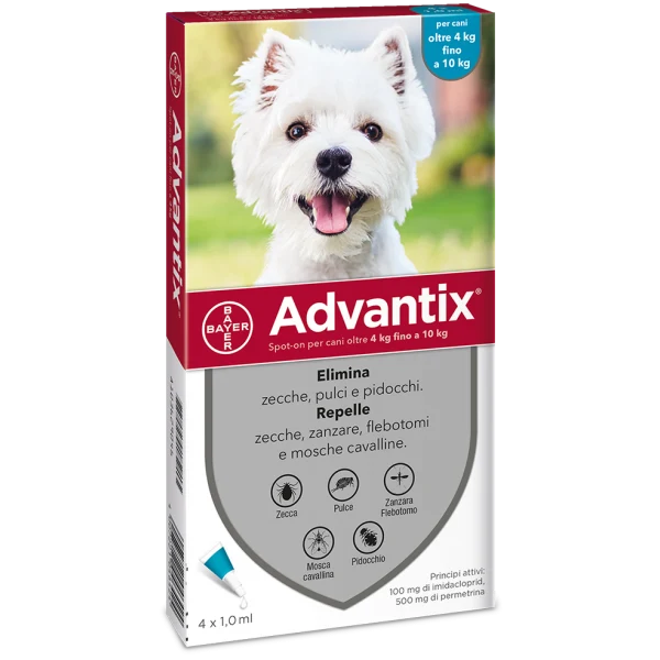 ELANCO Bayer Advantix 4-10Kg (4 Pipette)