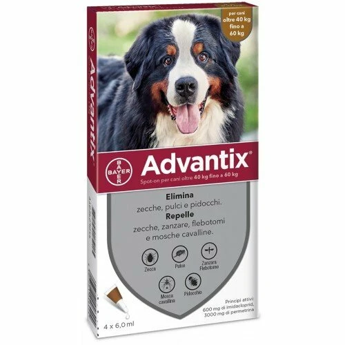 ELANCO Bayer Advantix 40-60Kg (4 Pipette)