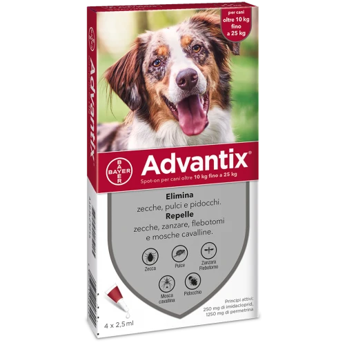 ELANCO Bayer Advantix 10-25Kg (4 Pipette)