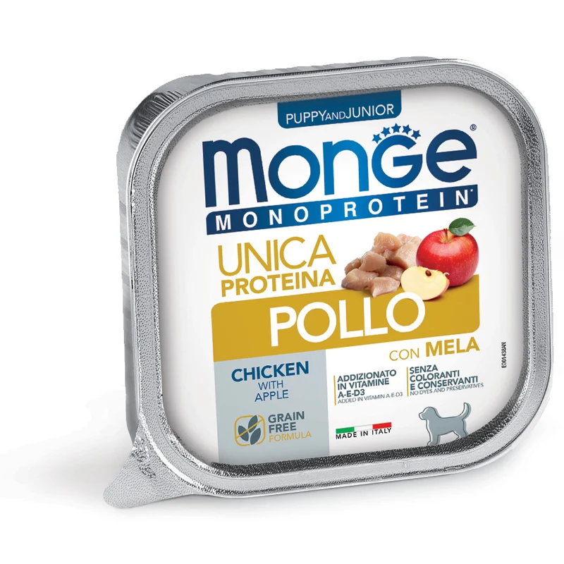 Monge Monoprotein Puppy Pate Pollo e Mela 150g - Cane Cucciolo