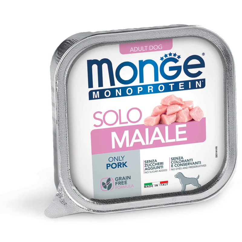 Monge Cane Monoprotein Paté Solo Maiale 150g