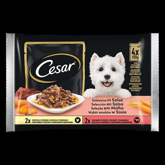 Cesar Delizie del Giorno Selezione in Salsa 4x100 g