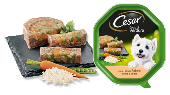 Cesar Cuore Di Verdure Pollame 150g - Cibo Umido per Cani