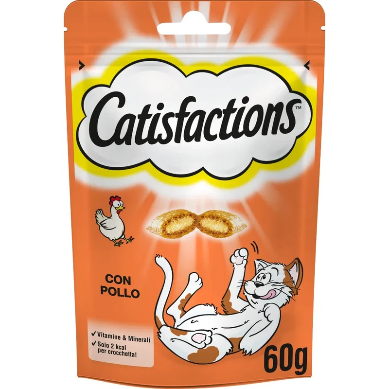 Catisfactions con Pollo 60g - Snack per Gatti