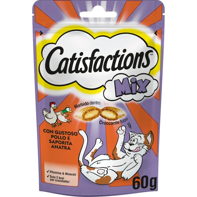 Catisfactions Mix con Pollo e Anatra 60g