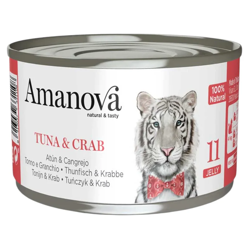 AMANOVA Gatto 11 Tonno e Granchio in gelatina 70gr