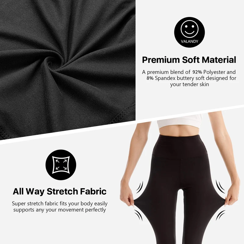 SINOPHANT Leggins Vita Alta Donna, Leggings Donna Fitness Pantaloni Yoga Controllo della Pancia Opaco Elastici Morbido per Sportivi o Casual,S-M,Azzurro