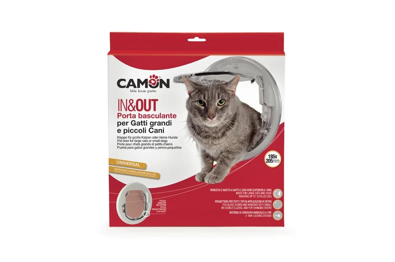 Camon Porta basculante per Vetro - Gattaiola colore BIANCO