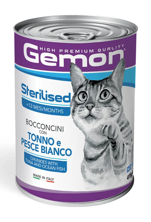 Gemon Sterilised Bocconcini Tonno e Pesce Bianco 415g