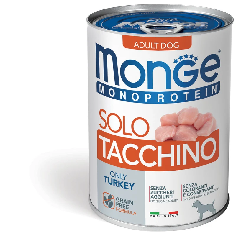 Monge Adult Monoprotein Pate Tacchino 400g
