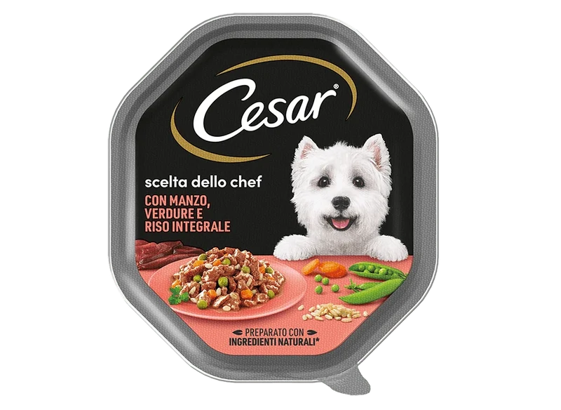 Cesar Scelta dello Chef Manzo Riso Verdure 150g - Cibo Umido per Cani