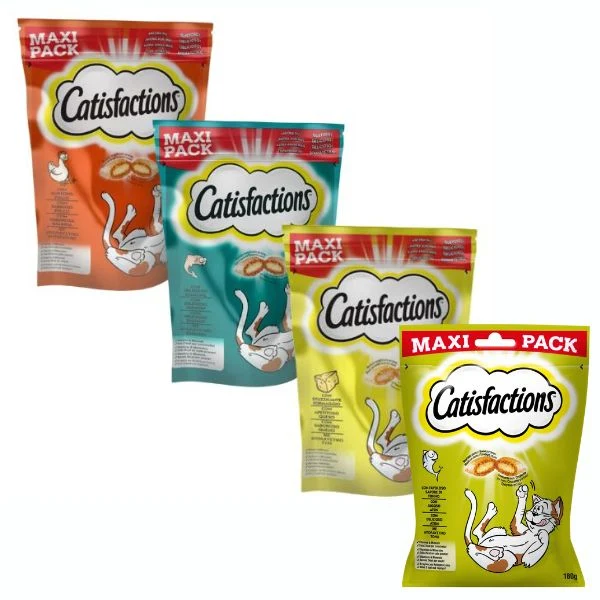 Catisfactions Maxi Pack con Pollo 180g - Snack per Gatti