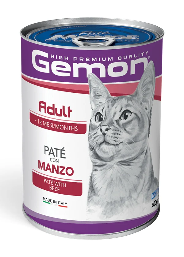 Monge Gemon Adult Paté Manzo 400g - Umido Gatti
