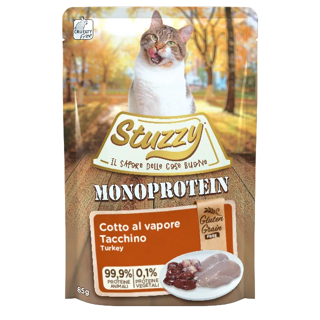 Stuzzy Monoprotein Tacchino 85g Umido per Gatto