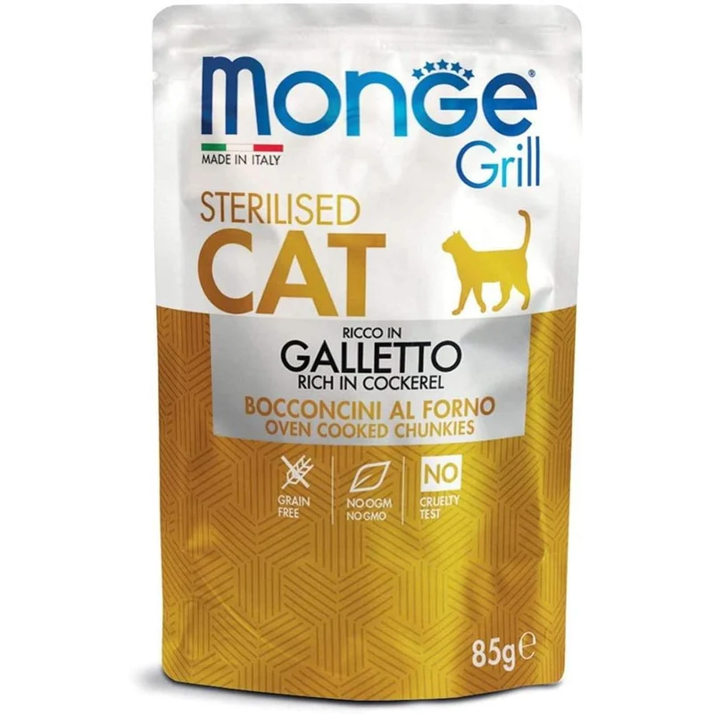 Monge Grill Sterilised Galletto 85g - Umido Gatto