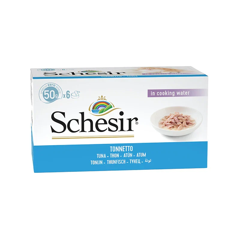 Schesir Tonnetto al Naturale 6x50g - Cibo Umido per Gatti