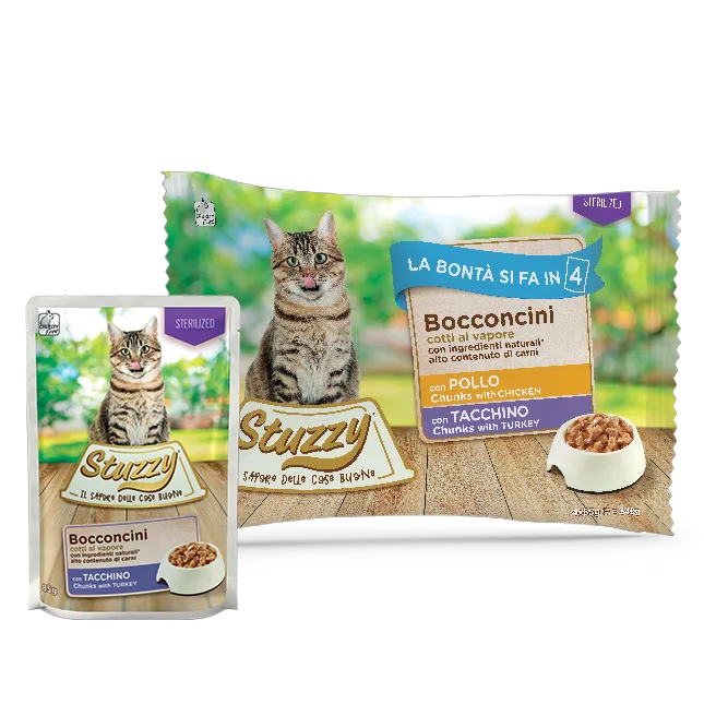 4x85g Stuzzy Multipack Bocconcini Pollo e Tacchino – Gatto Sterilizzati